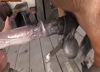 Quiet gets fucked by a horse in a Metal Gear Solid porn parody