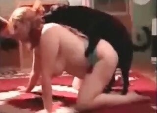 Alluring lady in black stockings fucked with her legs spread a teen