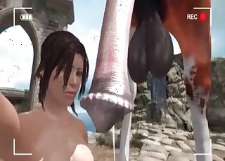 Anime hottie is waiting to get stuffed with a stallion’s schlong